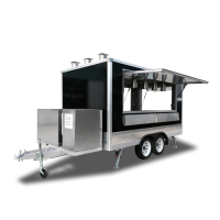 UKUNG square trailer mobile food truck hot dog cart customized hamburg mobile kitchen trailer with griddle and fryer