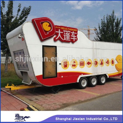 2015 Spacious New design!!Shanghai towing vessel type Chinese food trailer JX-BT800 hot dog caravan