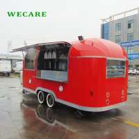 Hot selling wecare food truck 5m airstream bbq pizza coffee hot dog trailer