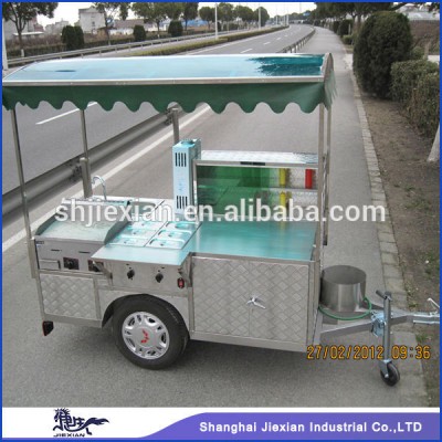 JX-HS200D Jiexian Professional Stainless Steel towable mobile hot dog push cart