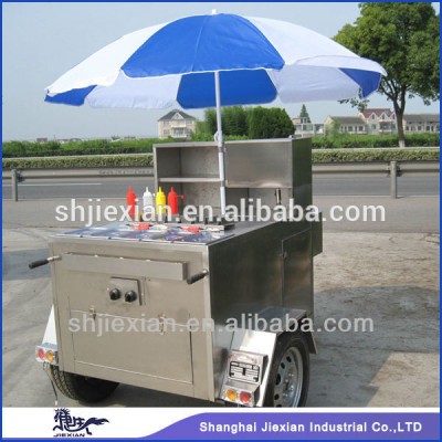 JX-HS120D Hot Dog Vending Cart/hand push food cart for sale