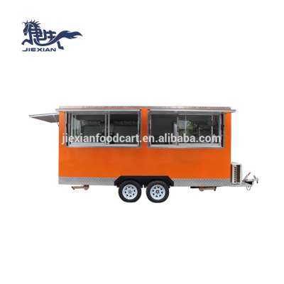 Mobile food truck fast food trailer snack food vending cart for sale